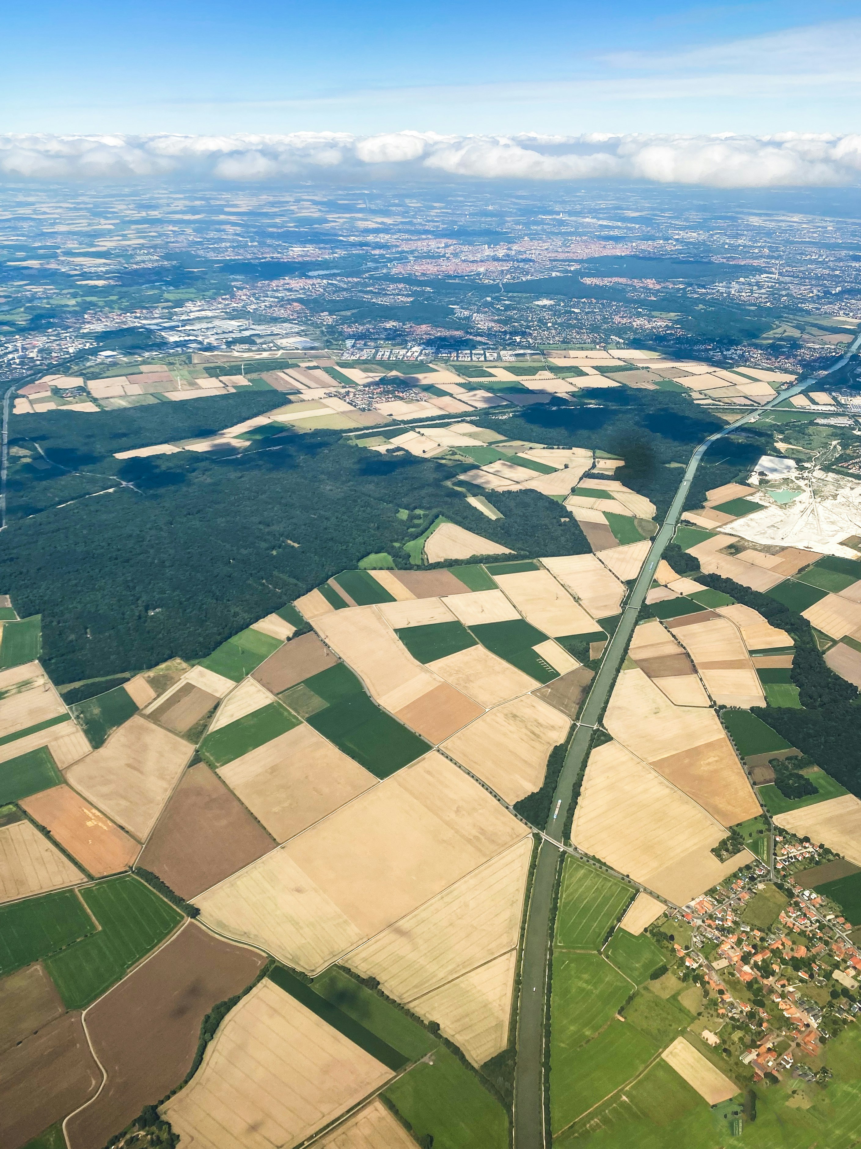 aerial view of green field during daytime